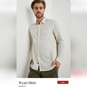 Rails Wyatt Textured Relaxed-Fit 100% Cotton Shirt Size XL